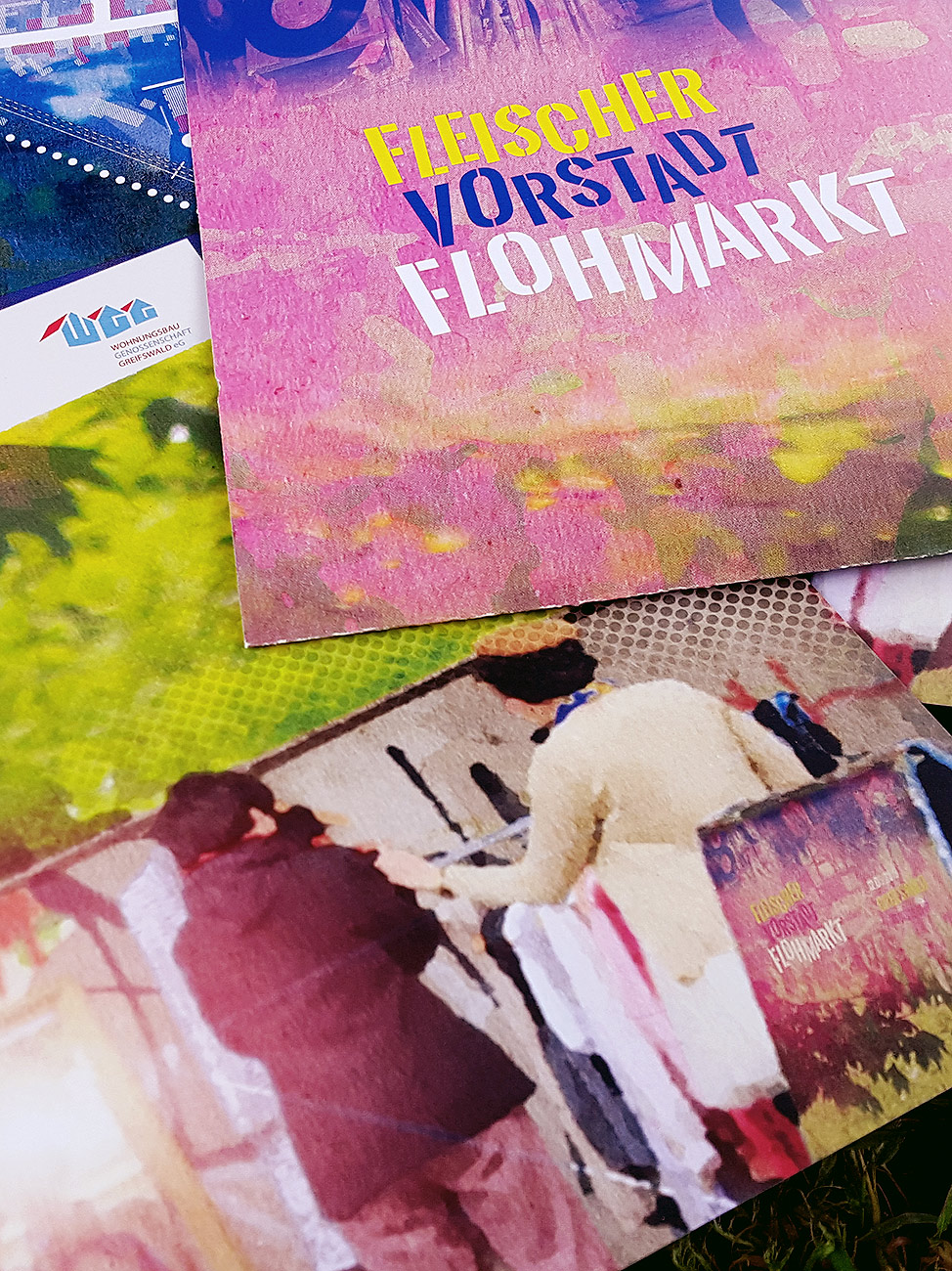 Flyer für den Fleischervorstadt-Flohmarkt, 2019 in Greifswald